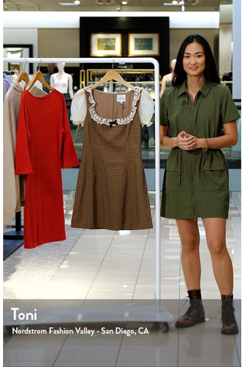 musgrave mini dress Reformation X Kacey Musgraves Bunny Minidress In Chianti - 40% Off