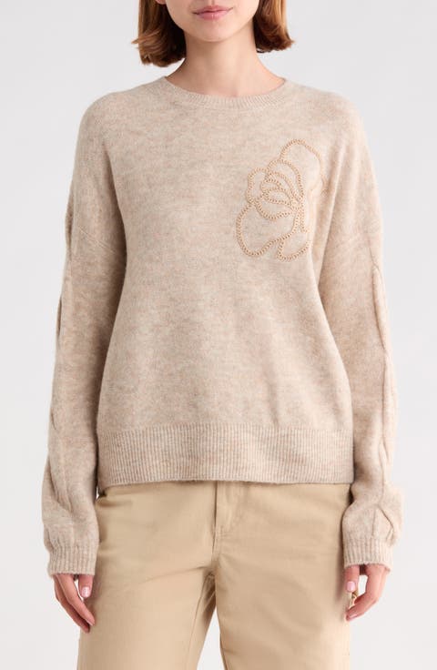 Embroidered Crewneck Sweater