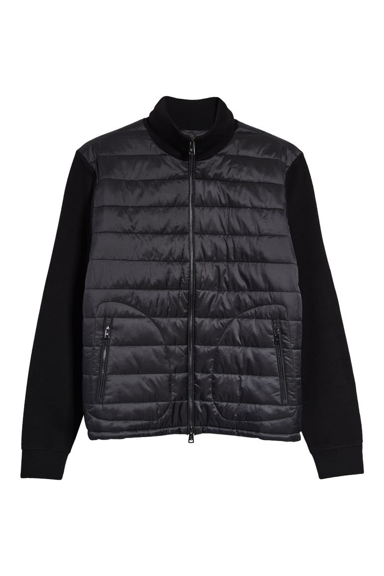 Men's Double Face Wool Hybrid Jacket, Alternate, color, POLO BLACK