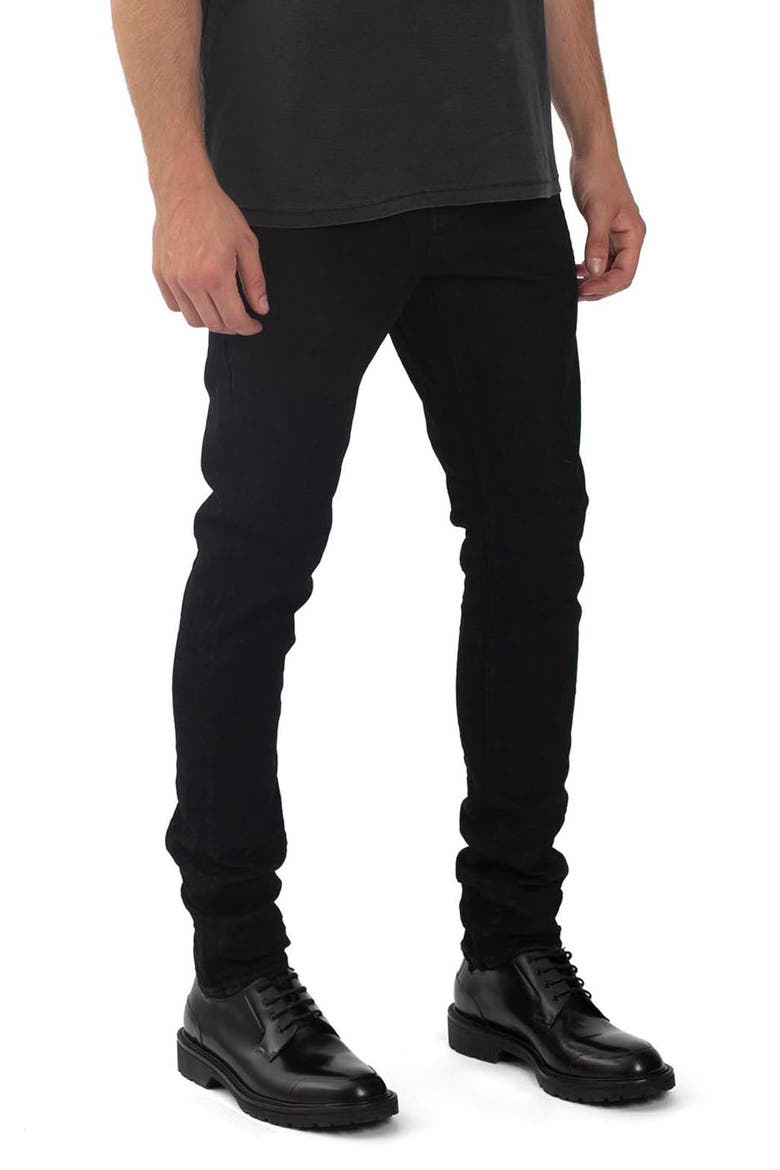 Resin Coated Skinny Jeans, Alternate, color, BLACK RESIN