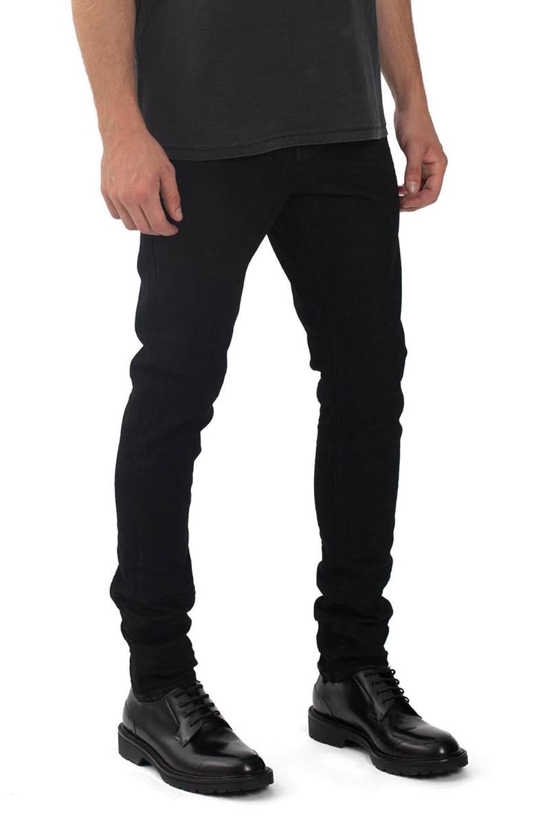 PURPLE BRAND Resin Coated Skinny Jeans, Alternate, color, Black Resin