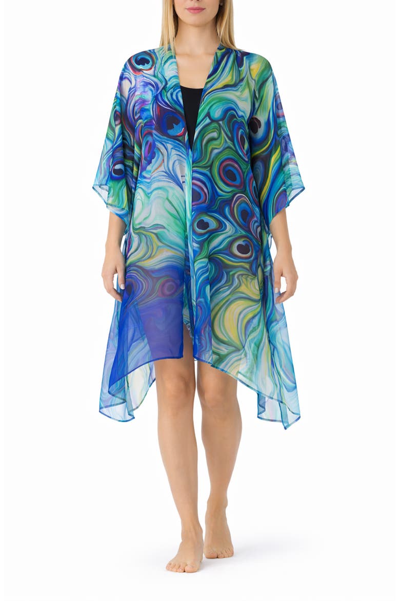 V-Neck Duster, Main, color, BLUE