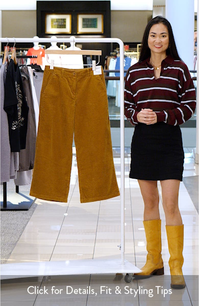 Asphodel Crop Wide Leg Corduroy Pants, sales video thumbnail