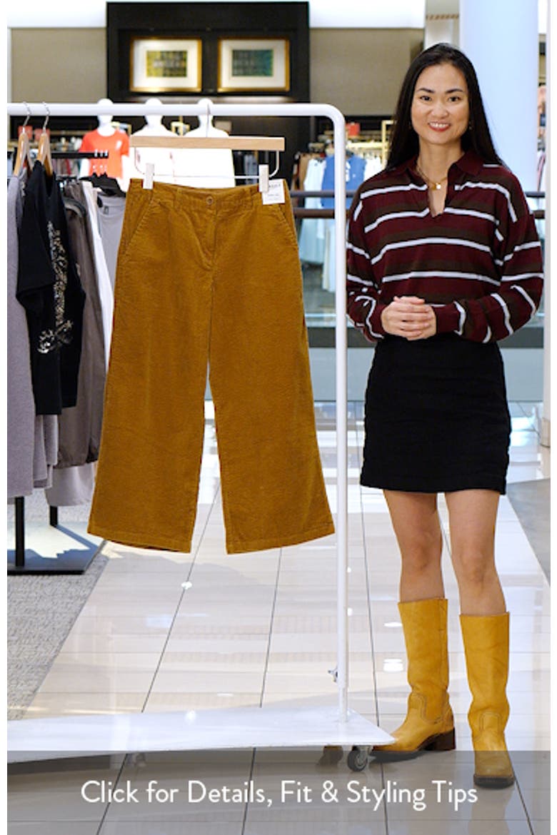 Asphodel Crop Wide Leg Corduroy Pants video