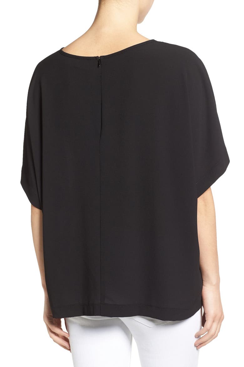 Elbow Sleeve Top, Alternate, color, BLACK