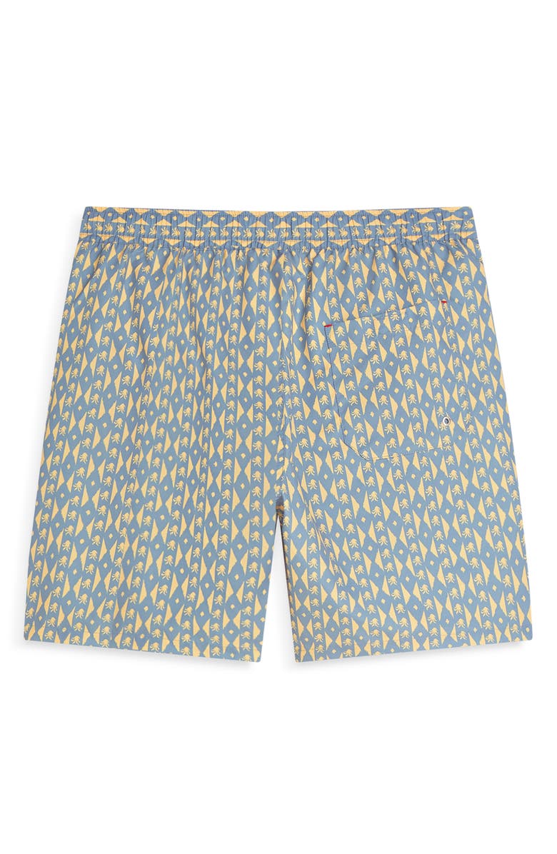 Scotch & Soda Geo Print Midlength Swim Trunks, Alternate, color, 