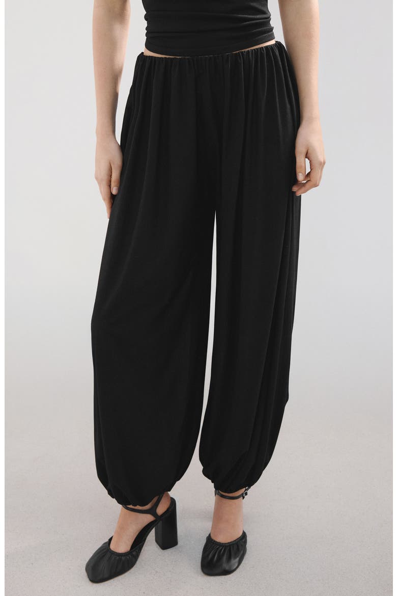 Pleated Balloon Pants, Main, color, BLACK