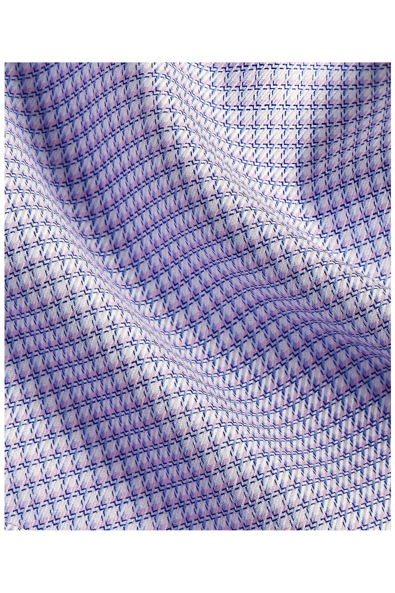 Regular Fit Microcheck Cotton Dobby Dress Shirt, Alternate, color, WHITE/ PINK
