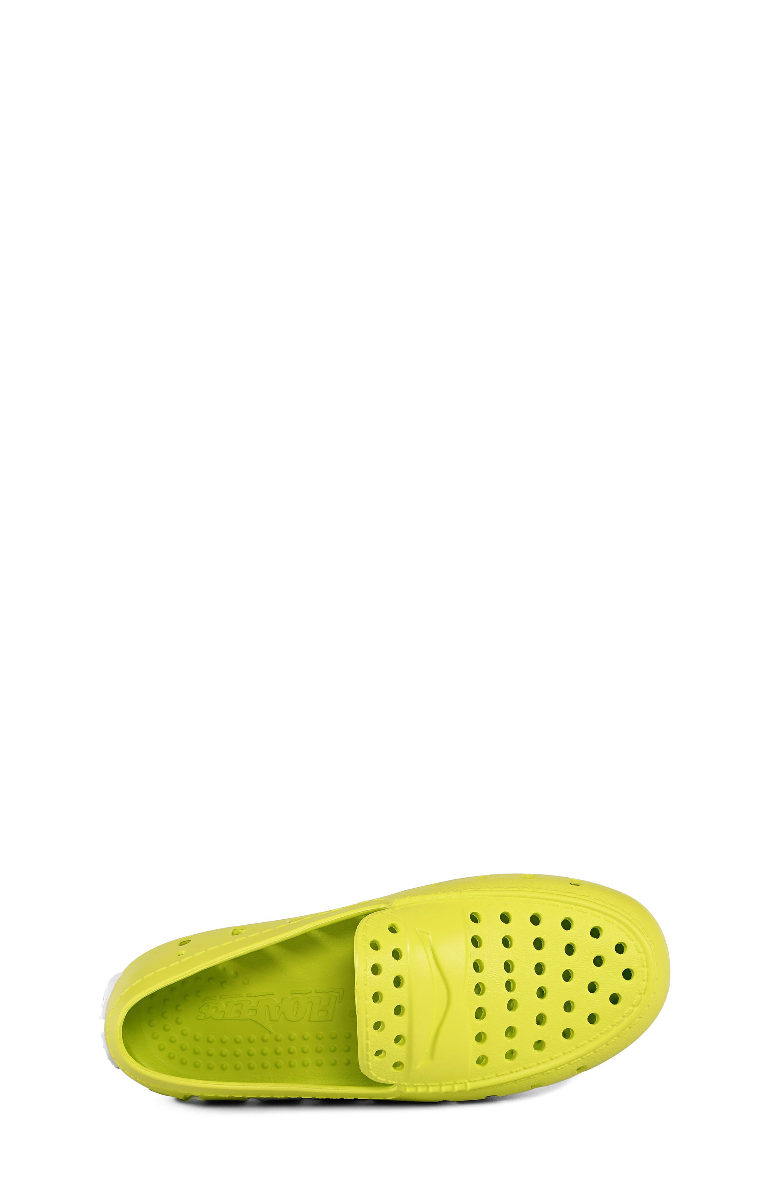 FLOAFERS Kids' Prodigy Waterproof Driver Loafer, Alternate, color, Lime/Bright White