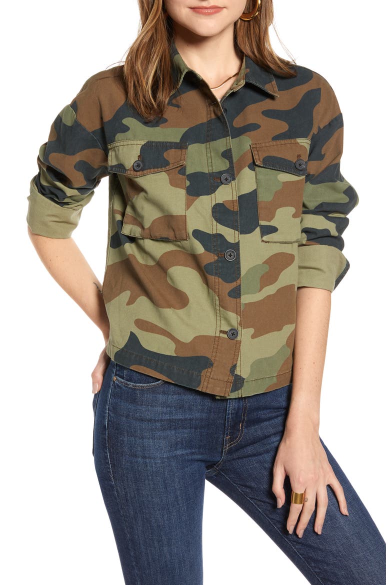 Camo Military Jacket, Alternate, color, BROWN CHESTNUT- OLIVE CAMO