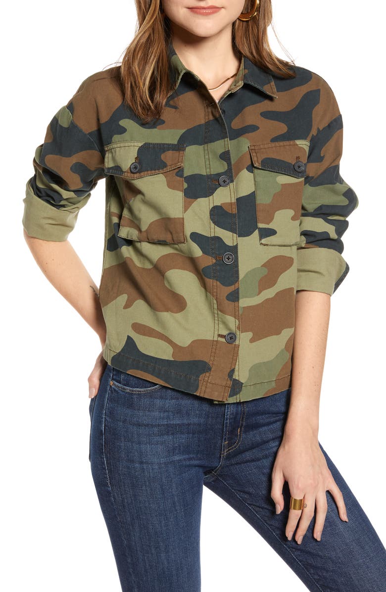 Treasure & Bond Camo Military Jacket, Alternate, color, 