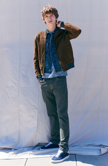 SUD Print Slim Straight Leg Pants