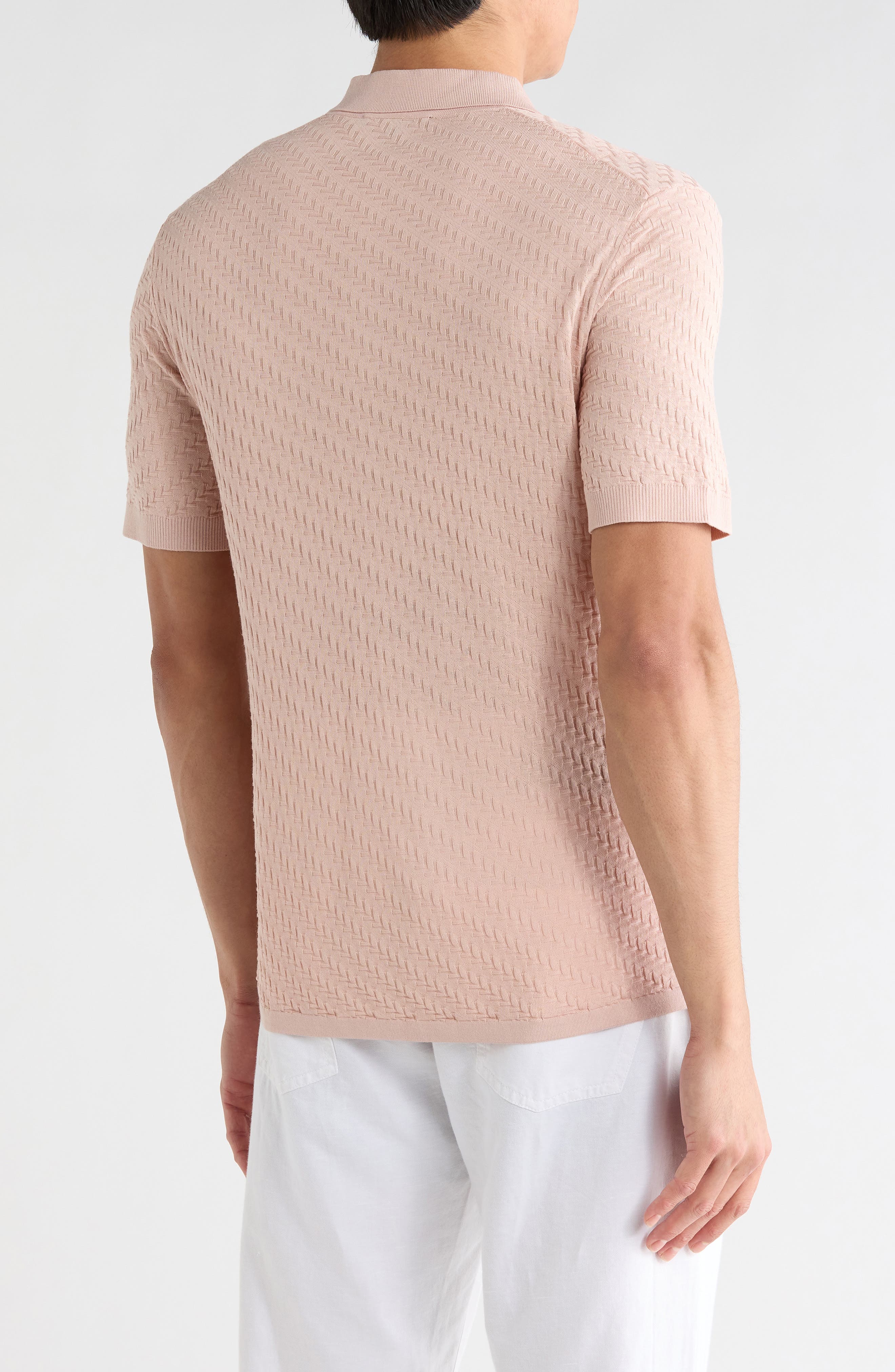 Skelling Textured Polo Sweater - image 4