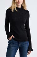 Treasure & Bond Pointelle High Neck Sweater
