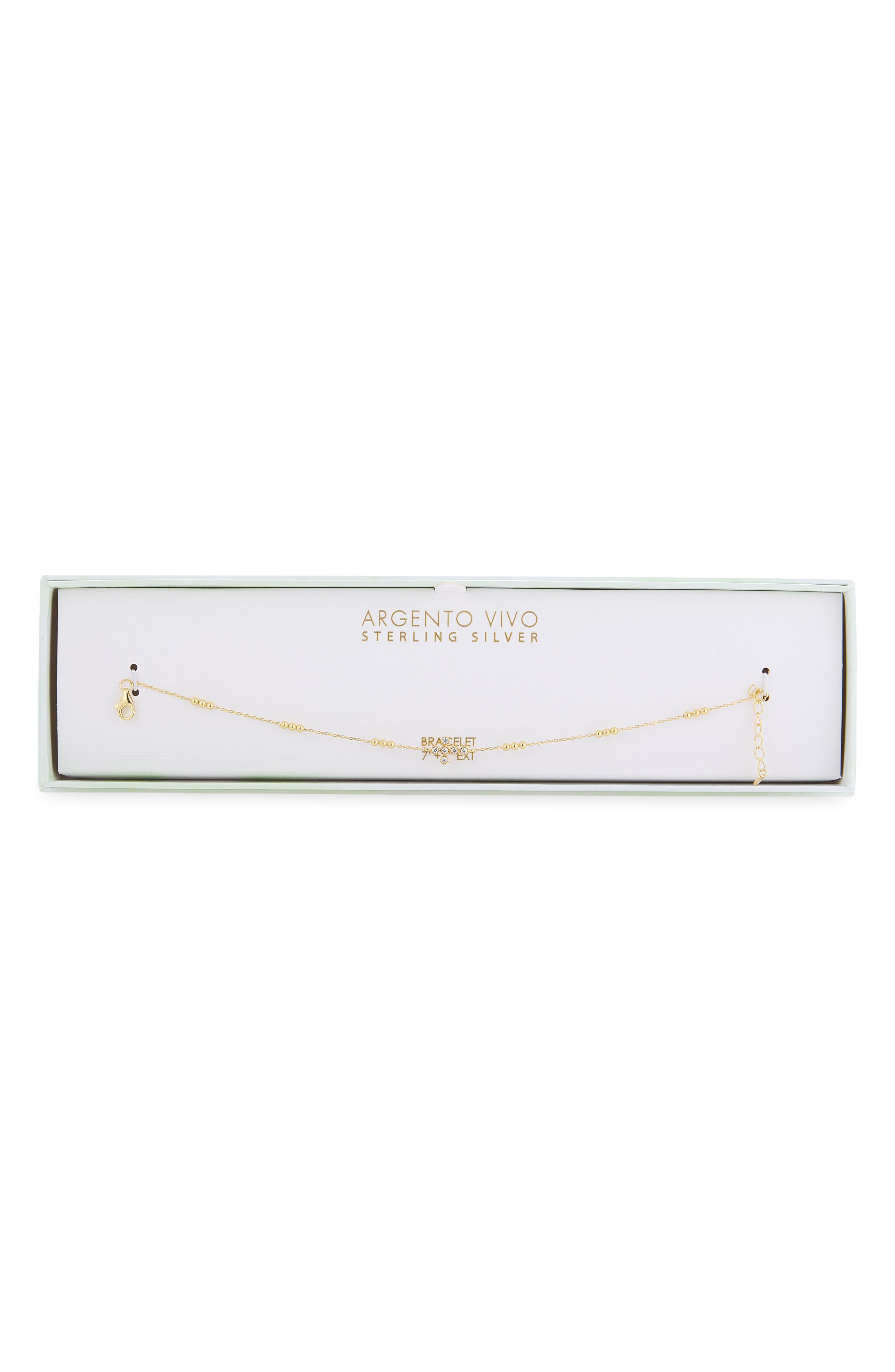 Stationed Ball Cross Bracelet