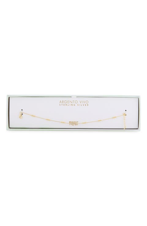 Stationed Ball Cross Bracelet
