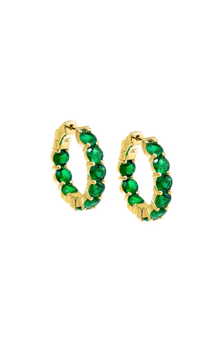 BY ADINA EDEN Colored Round Tennis Mini Hoop Earring, Main, color, 