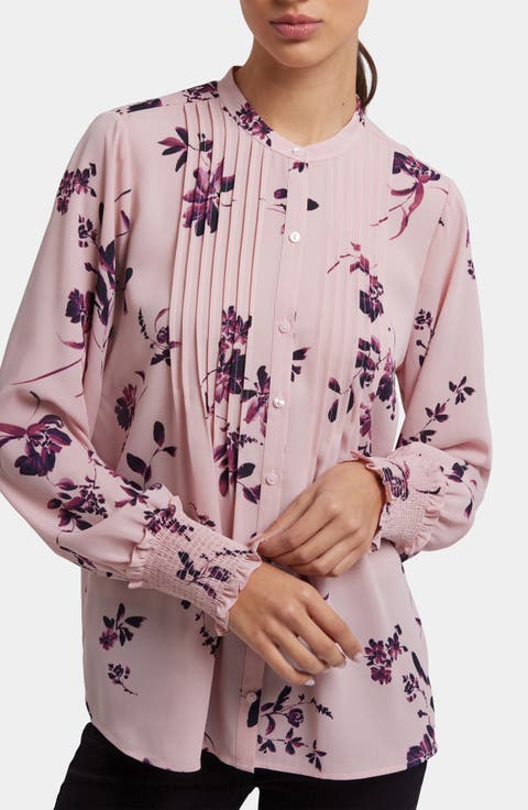 Pleated Peasant Blouse