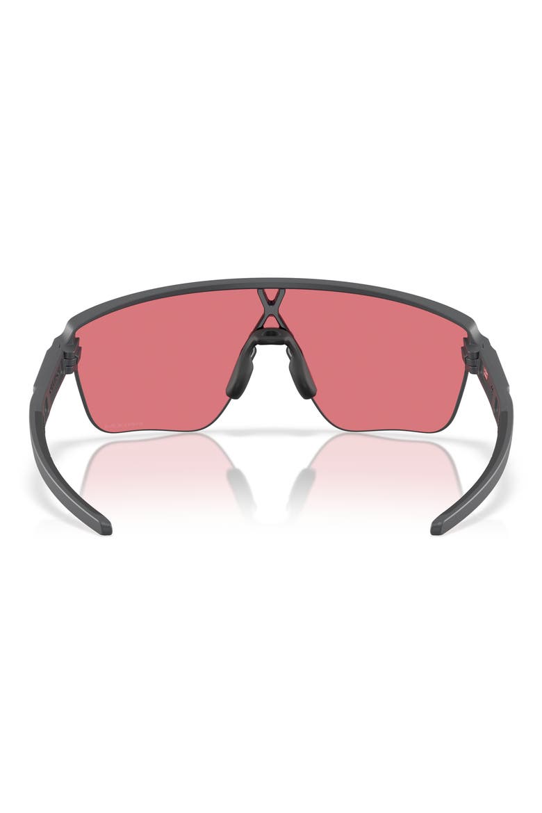 Corridor 142mm Semi Rimless Prizm™ Polarized Shield Sunglasses, Alternate, color, MATTE CARBON / PRIZM TRAIL