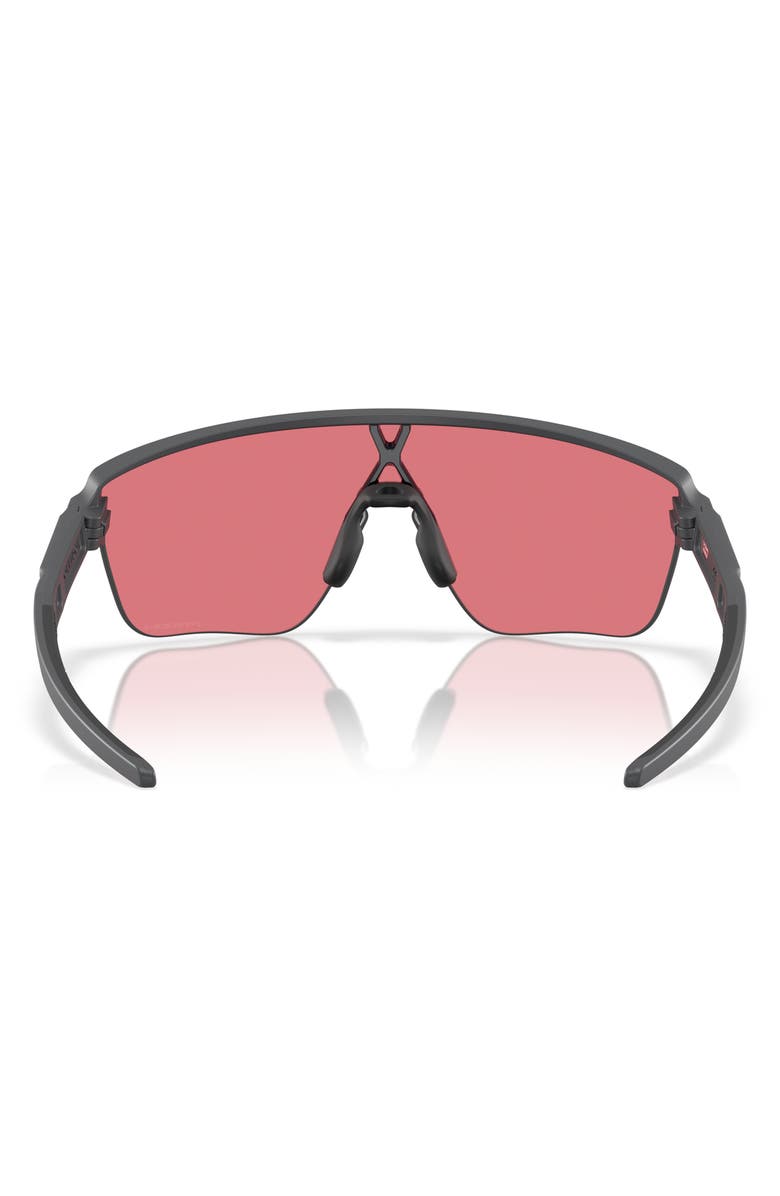 Oakley Corridor 142mm Semi Rimless Prizm<sup>™</sup> Polarized Shield Sunglasses, Alternate, color, Matte Carbon / Prizm Trail