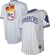 STITCHES Men's Stitches White Kansas City Monarchs V-Neck Jersey