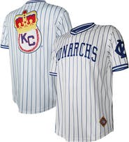 STITCHES Men's Stitches White Kansas City Monarchs V-Neck Jersey