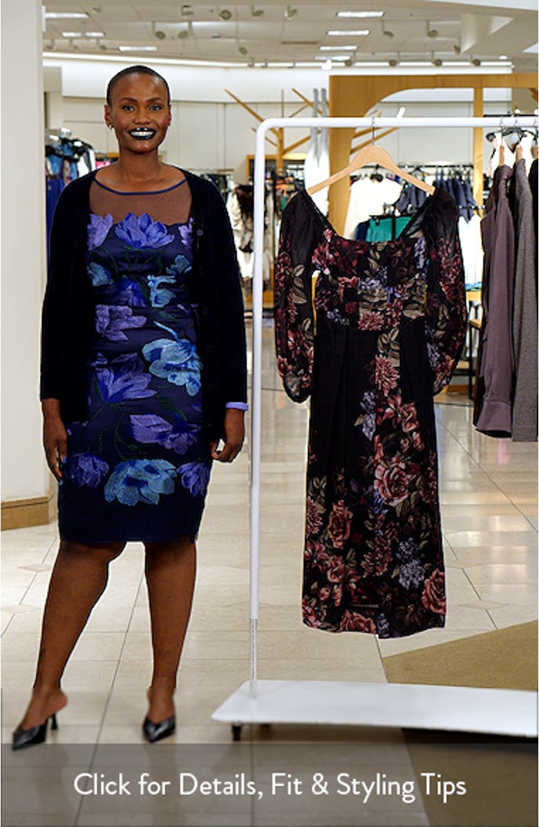 Long Sleeve Smocked Back Panel Midi Dress, sales video thumbnail