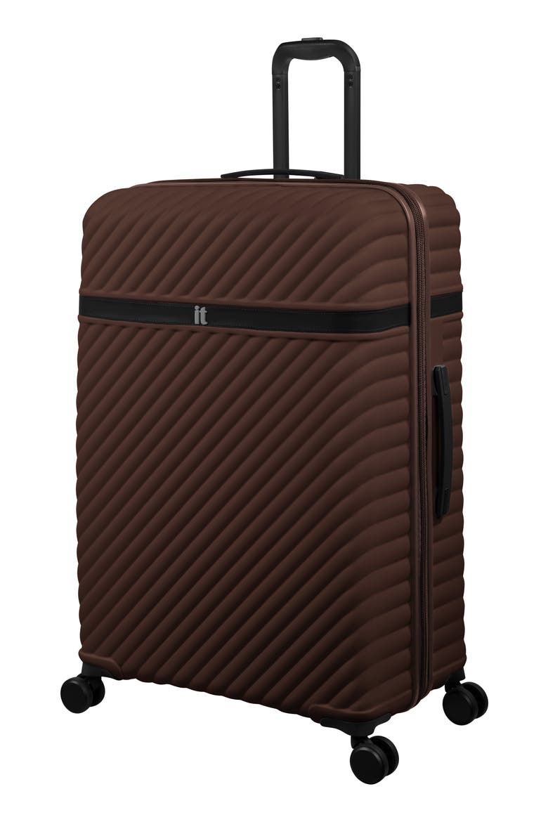 Sandringham 29 Inch Hardside Checked Spinner Suitcase, Main, color, SHAVED CHOCOLATE