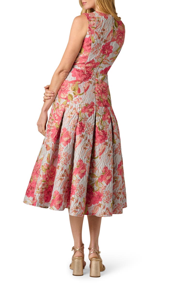 Adrianna Papell Floral Jacquard Fit & Flare Dress, Alternate, color, 