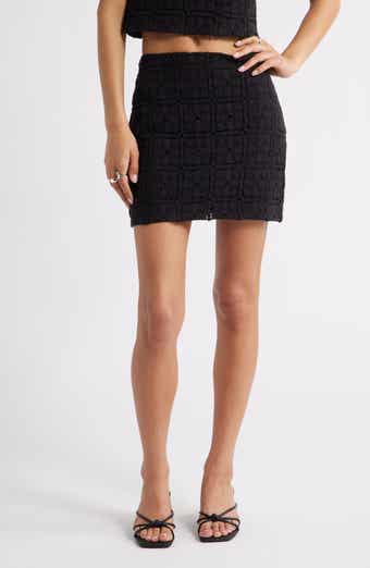 Open Edit Textured Knit Miniskirt