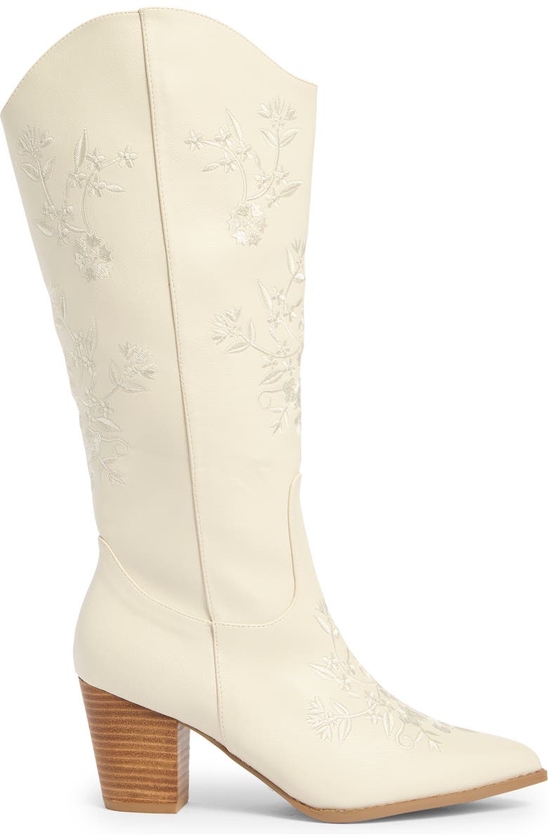 Billini Clementine Western Boot, Alternate, color, Ivory