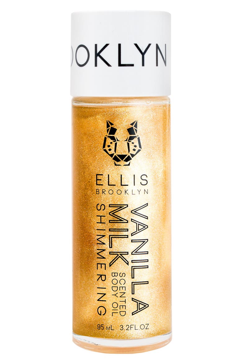 Vanilla Milk Shimmering Scented Body Oil, Main, color, NO COLOR