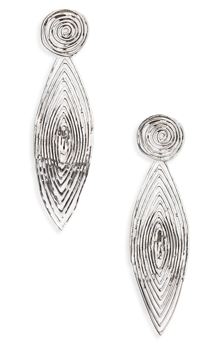 Gas Bijoux Long Wave Drop Earrings, Main, color,