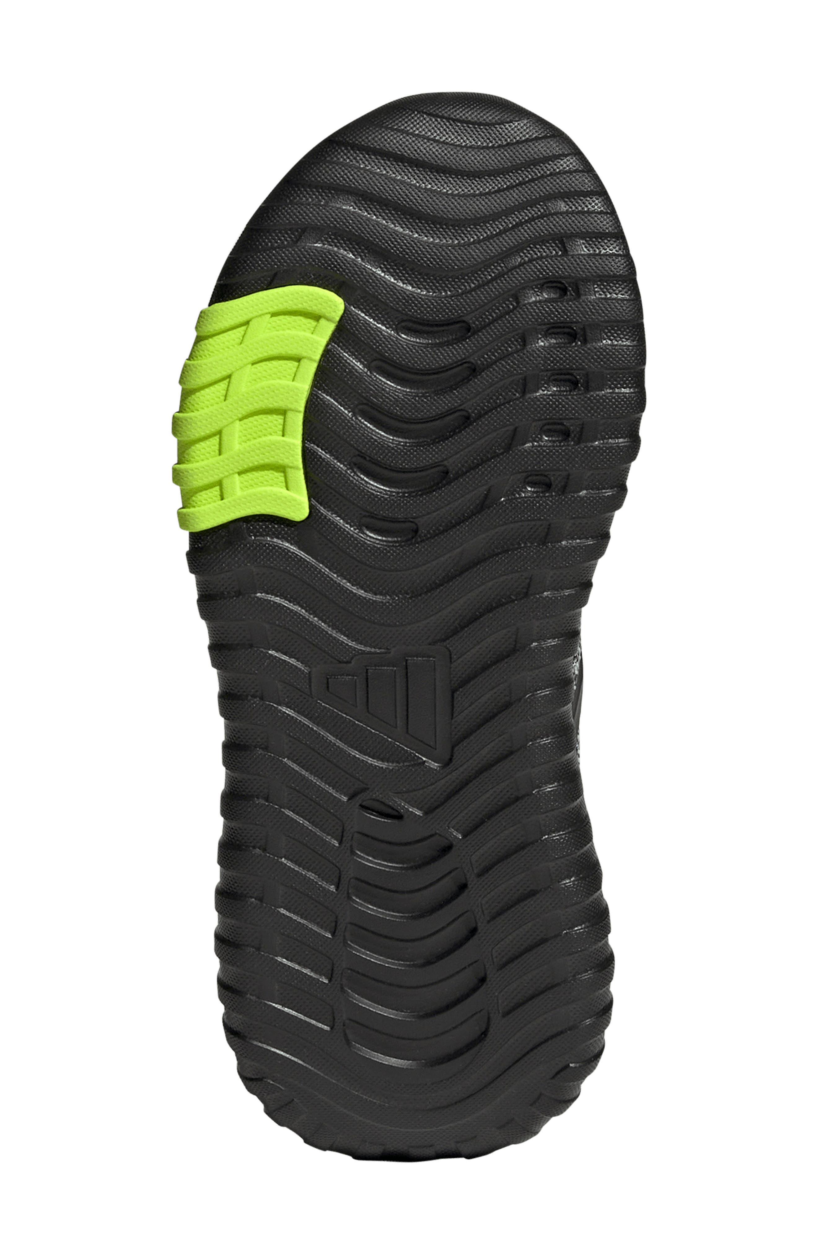 adidas Kids' Kaptir Flow 4.0 Sneaker, Alternate, color, Core Black/ Lucid Lemon