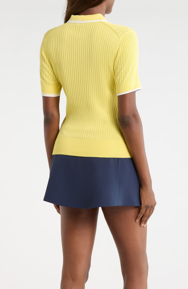 G/FORE Cotton Blend Rib Knit Polo, Alternate, color, Canary