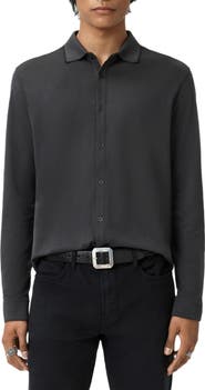 John Varvatos Drewce Bird's Eye Button-Up Shirt