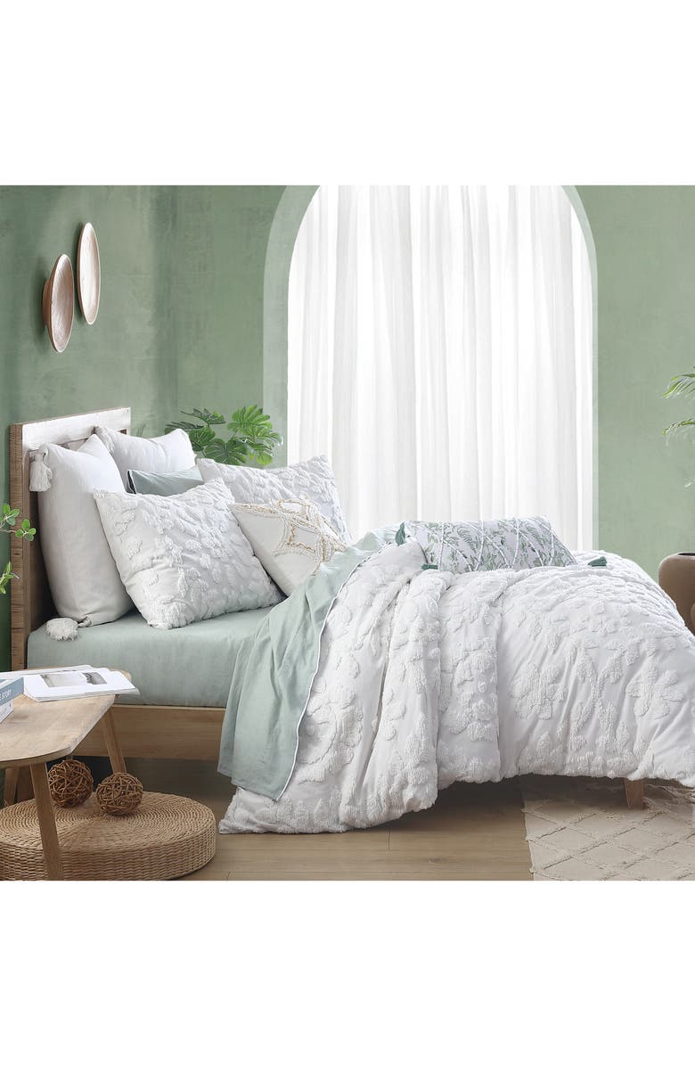 Peri Home Chenille Laurel Comforter & Shams Set, Alternate, color, White