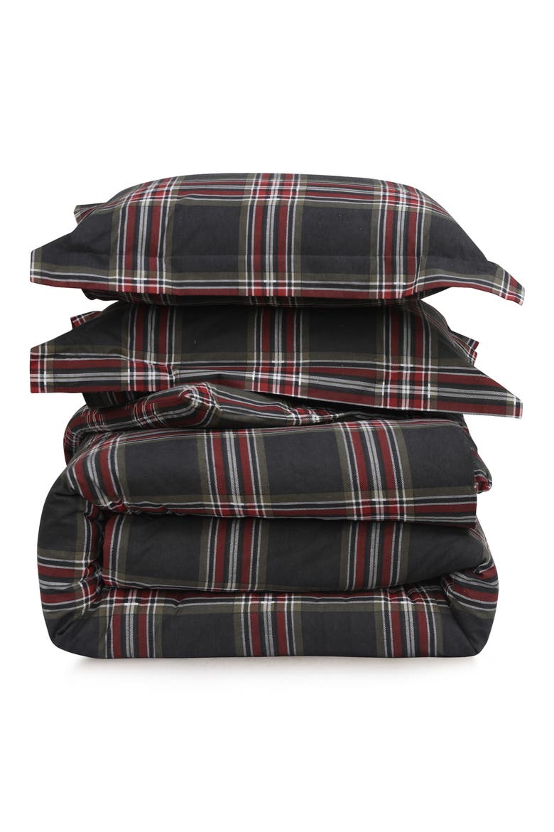 Heritage Plaid Cotton Flannel Comforter & Pillow Sham Set, Main, color, MULTICOLOR