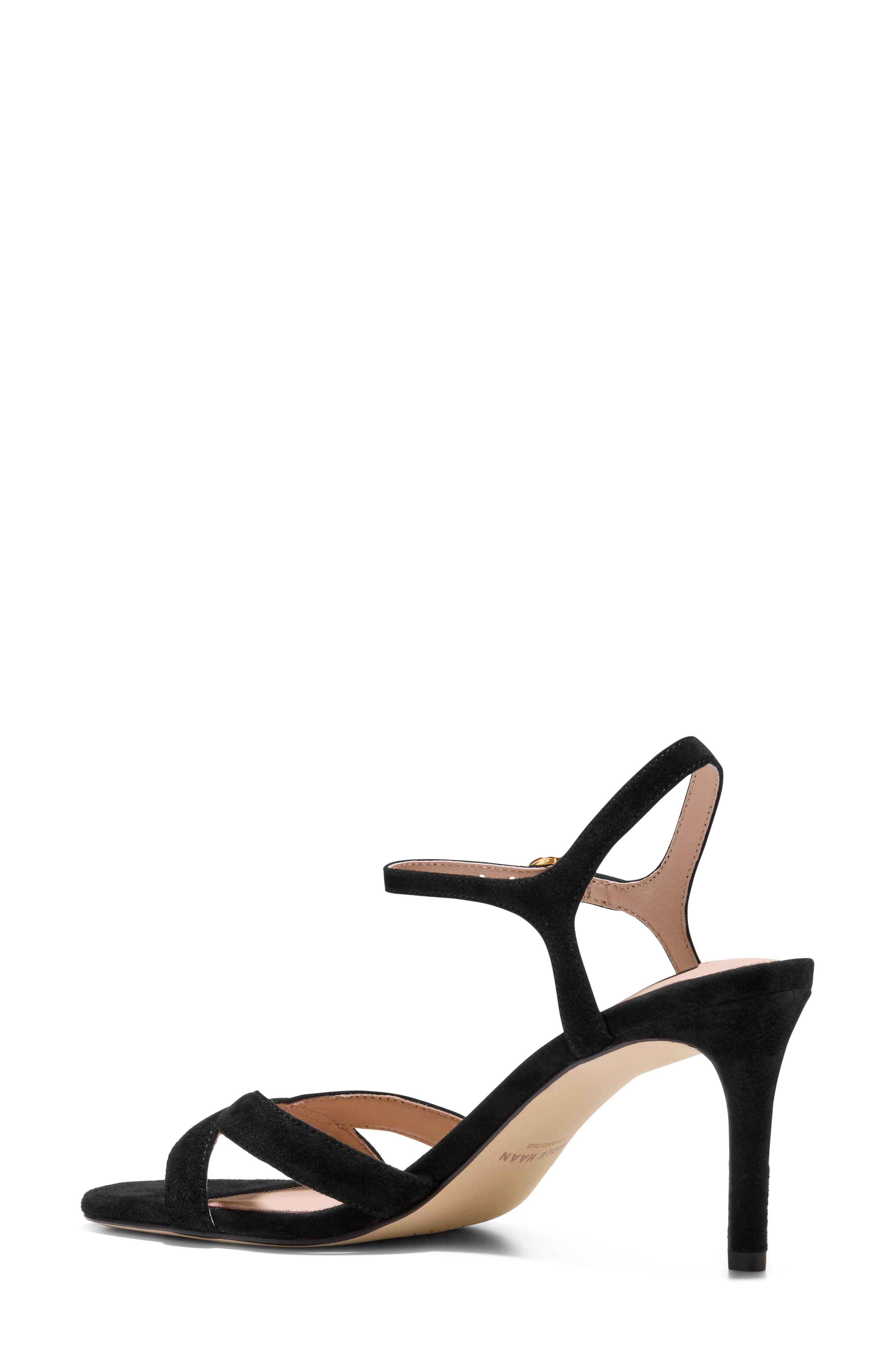 Constantina Ankle Strap Sandal, Alternate, color, BLACK SUEDE
