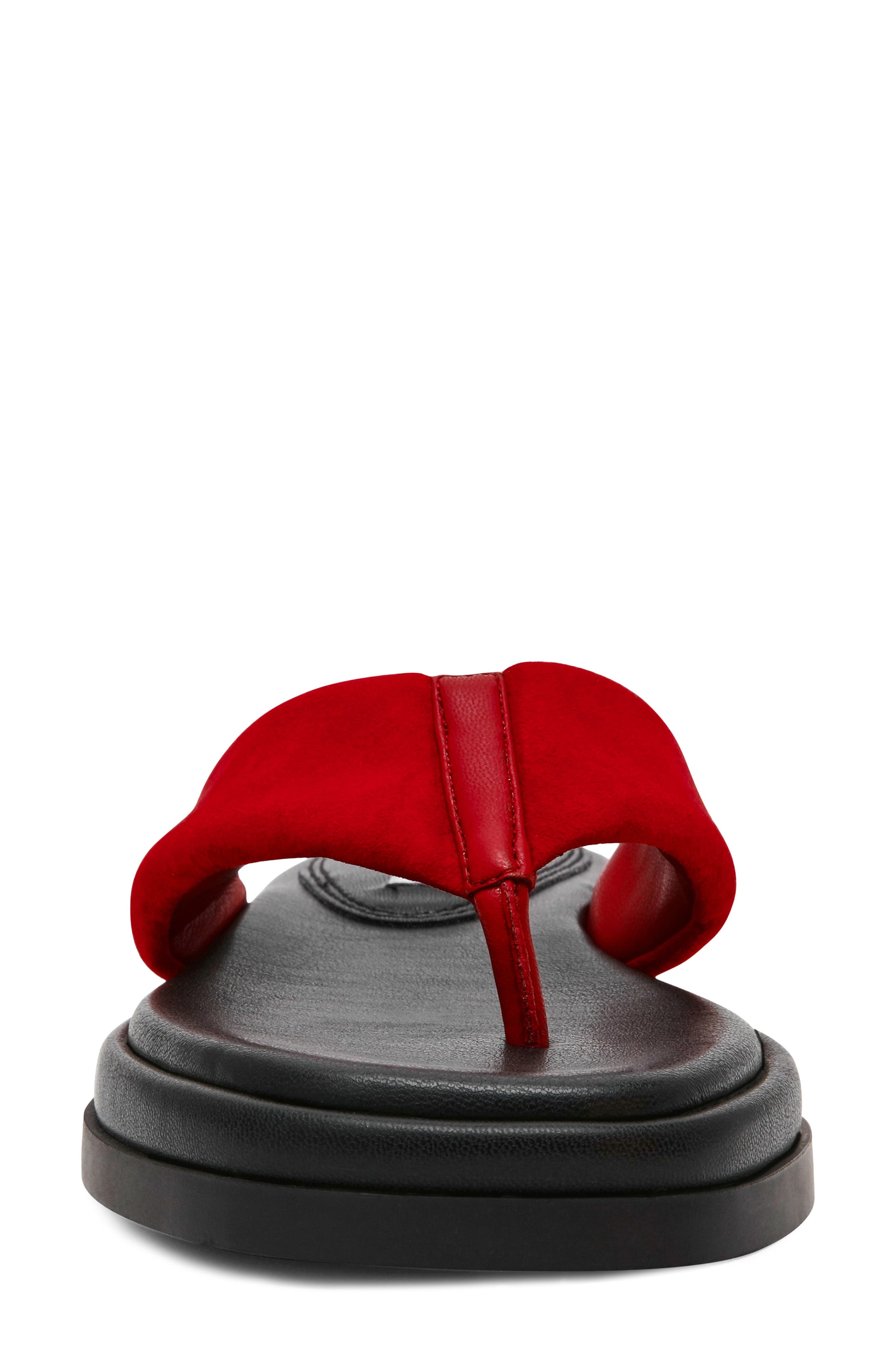 Bella Thong Platform Slide Sandal, Alternate, color, RED SUEDE