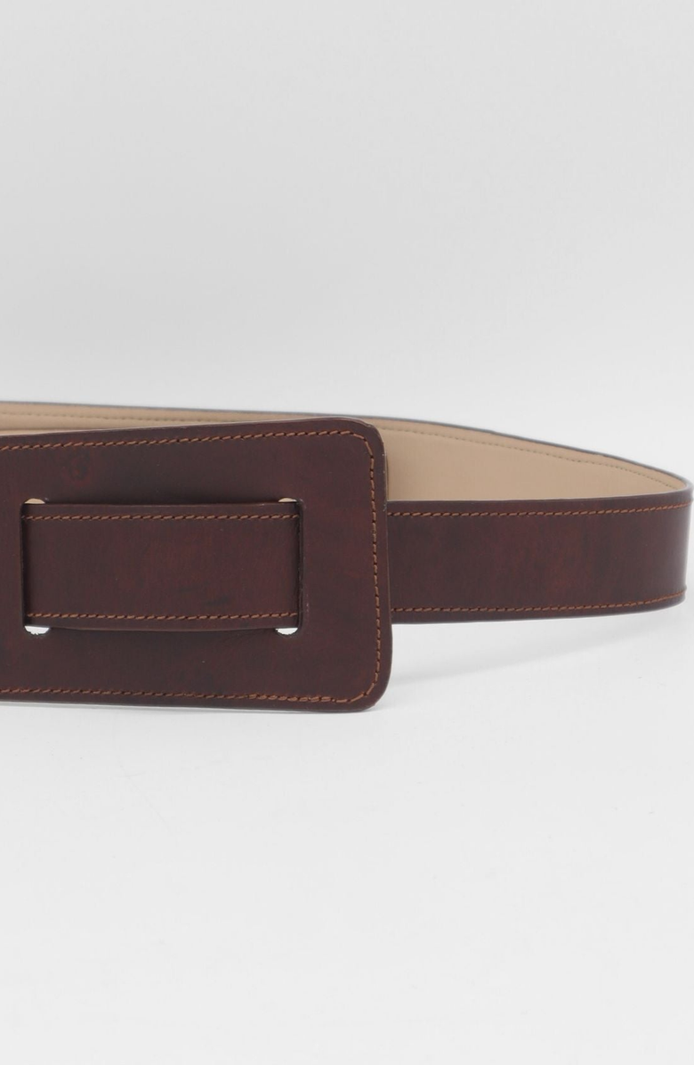 STIVALI NEW YORK Sonia Knot Tie Leather Belt, Alternate, color, Mahogany