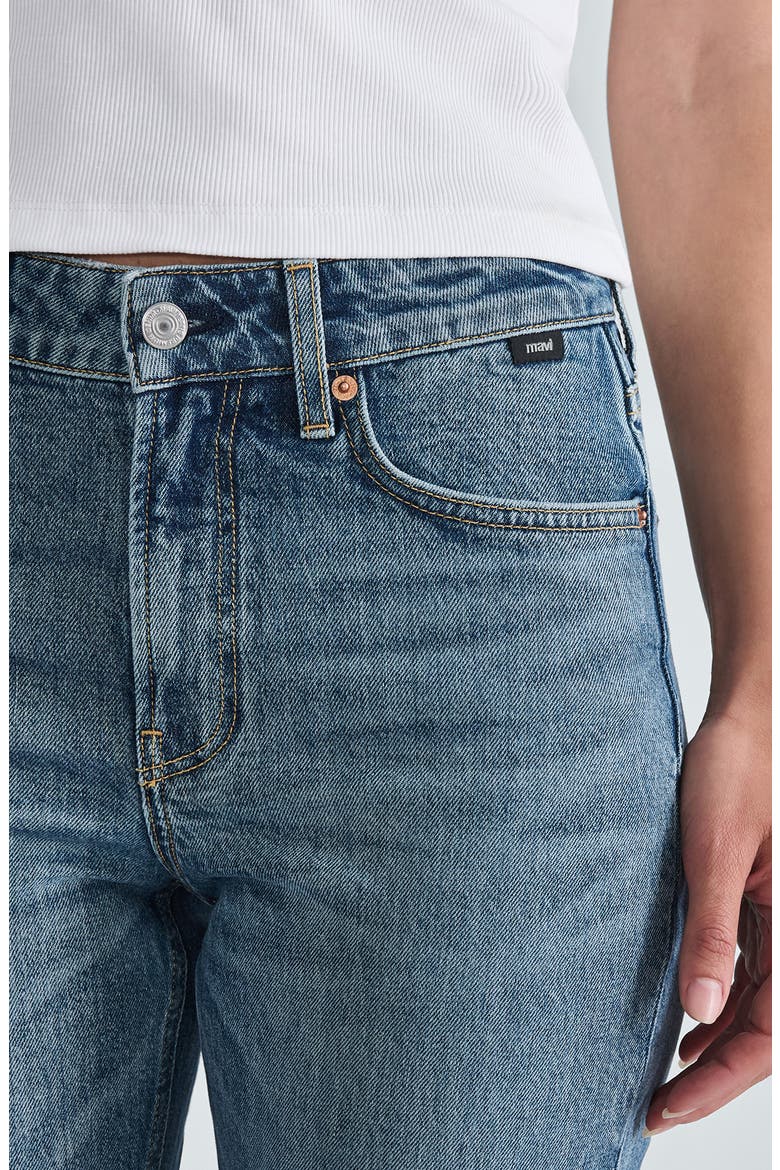 New York High Waist Ankle Straight Leg Jeans, Alternate, color, MID SHADED CLASSIC BLUE