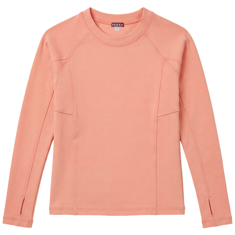 Fine Rib Shaped Seam Thumbhole Top