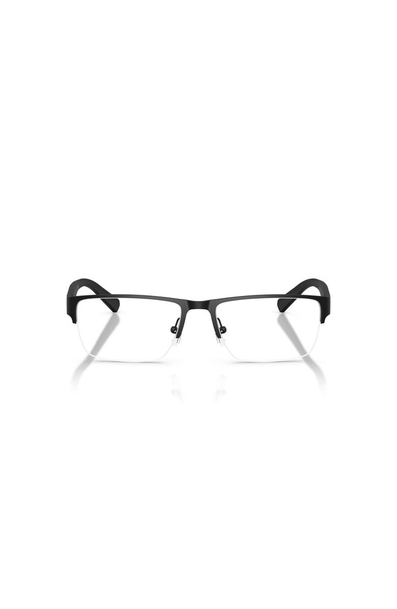 Armani Exchange 54mm Rectangle optical glasses, Alternate, color, Black