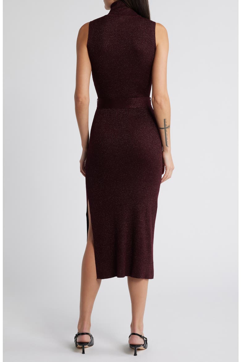 Zoelle Glitter Knit Sweater Dress, Alternate, color, BURGUNDY SPARKLE