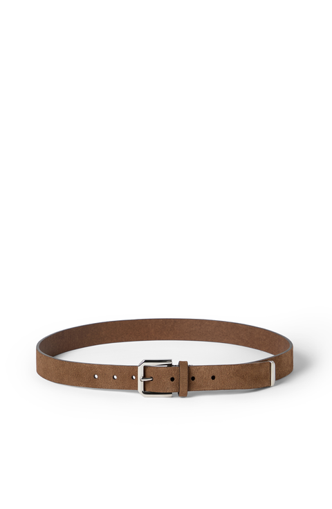 Reversed leather belt
