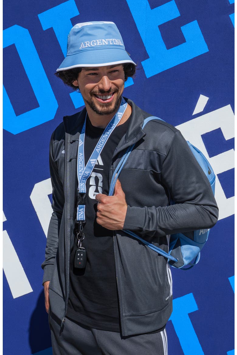 Argentina Fan Bucket Hat, Alternate, color, LIGHT BLUE/ ICEY BLUE/ WHITE
