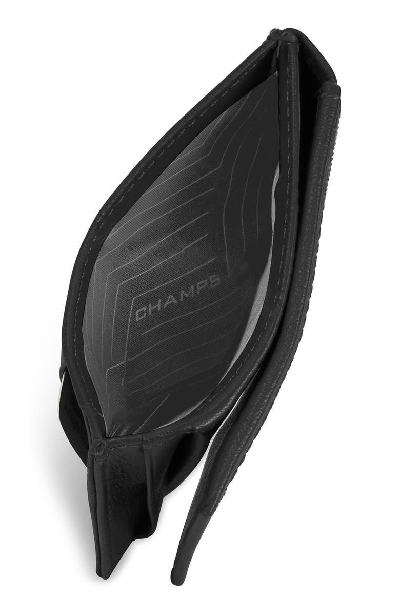 CHAMPS Onyx Leather RFID Hybrid Card Case, Alternate, color, Black