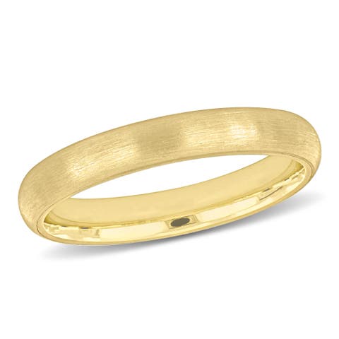 3mm Brushed Finish Wedding Band 14k