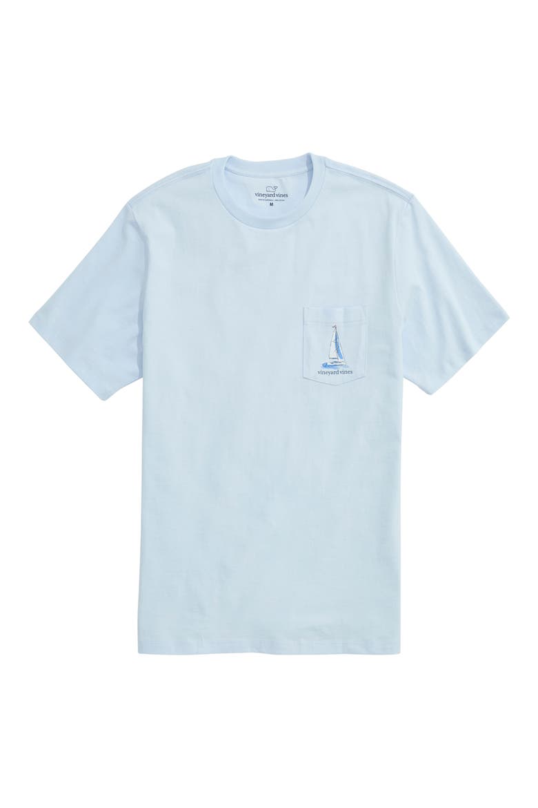 Sunset Regatta Scene Graphic T-Shirt, Main, color, ROCKS BLUE